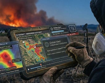 Wildfire Monitoring Data Visualization Artwork (Digital Download)