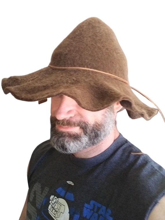 brown floppy felt hat