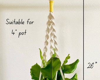 Macrame plant hanger no tassel, Hanging planter, Indoor garden decor, Plant holder, Gifts for plant lovers, Housewarming gift