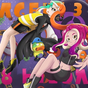 Splatoon 2 Octo Expansion 12x12 inch Print