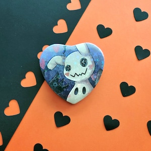 Cute Ghost Holographic 2 in Buttons