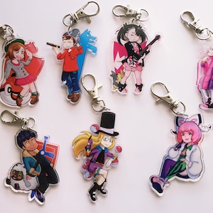 Sword Shield Adventure Manga Protag/Rivals Gloria/Schilly Victor/Sou Hop Bede Marnie Avery Klara 2.5" Acrylic Double-Sided Keycharms