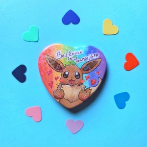 Cute Anime Holographic 2 in Button