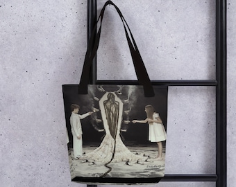 Shadowwork Tote Bag "The Cleansing" Sage design