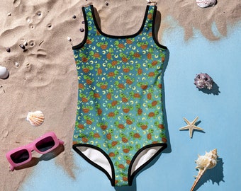 Charming Sea Turtle Girls' Swimsuit