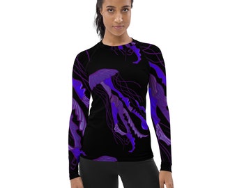 Rash guard ; Women's BJJ Rash Guard Jellyfish Women's RashGuard