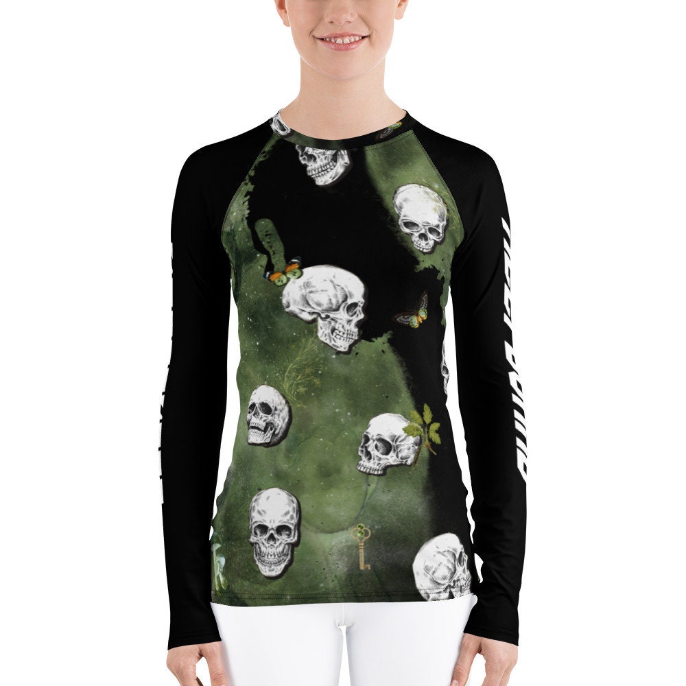 Women'S Rash Guard, Witchwood Skulls Holoshirts