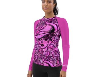 Magenta Medicine Woman Women's Rash Guard