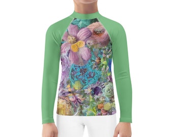 Fairy Flowers Kids Rash Guard