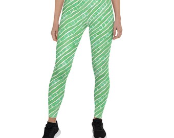 Celebrate St. Patrick's Day in Style: Women's Diagonal Square Leggings