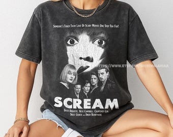Scream Movie Comfort Colors Shirt, Scream Movie Vintage Horror Movie Halloween T-Shirt,