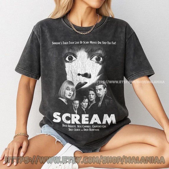 Scream Movie Comfort Colors Shirt, Scream Movie Vintage Horror Movie Halloween T-Shirt,