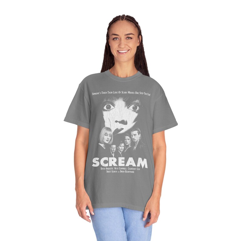 Scream Movie Comfort Colors Shirt, Scream Movie Vintage Horror Movie Halloween T-Shirt, image 4