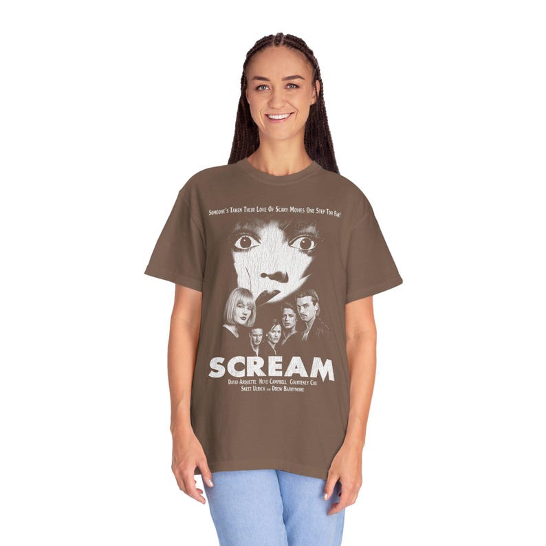 Scream Movie Comfort Colors Shirt, Scream Movie Vintage Horror Movie Halloween T-Shirt, image 2