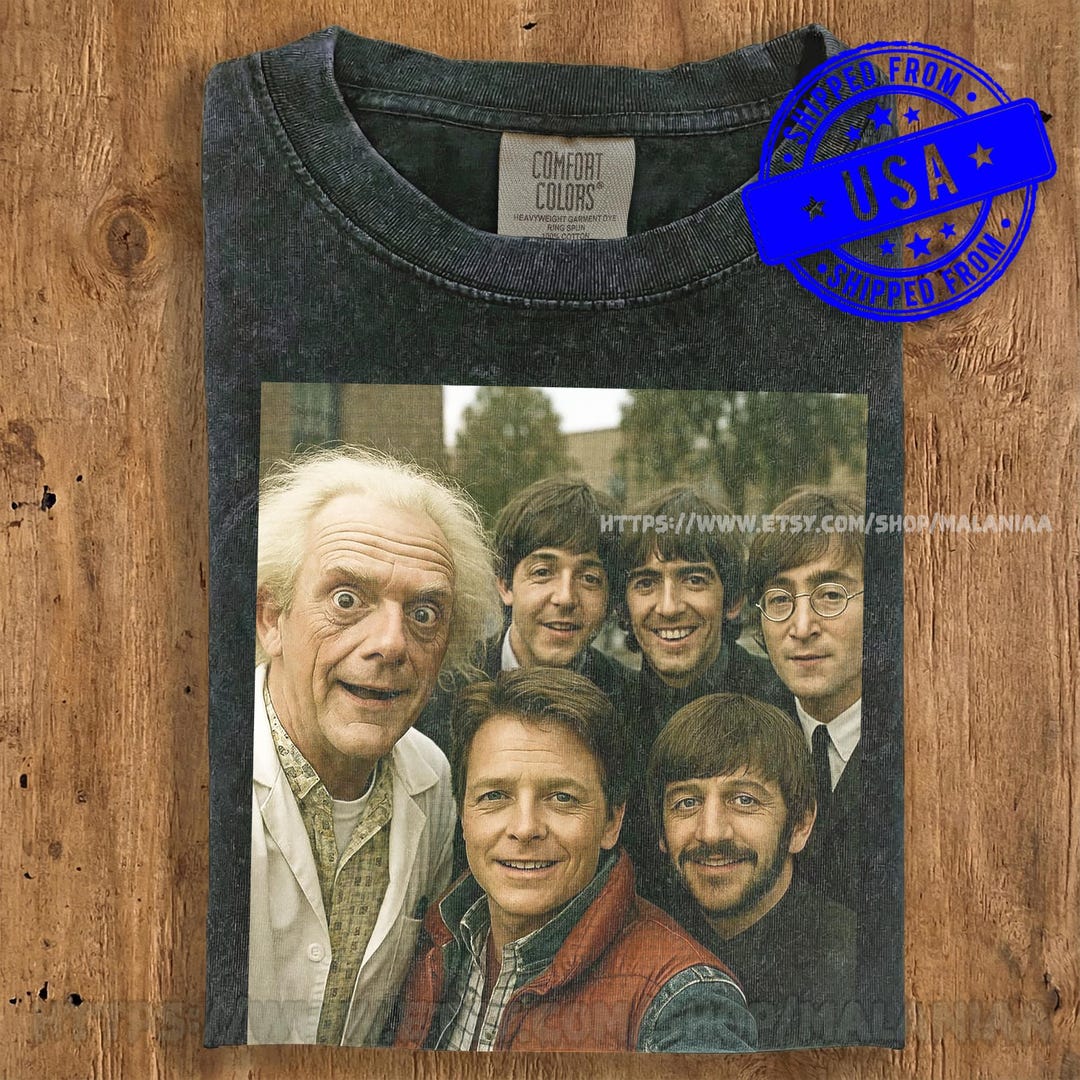 Back to the Future X the Beatles Mashup Shirt - Marty Mcfly Doc Brown ...