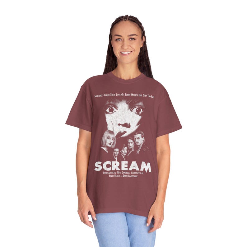 Scream Movie Comfort Colors Shirt, Scream Movie Vintage Horror Movie Halloween T-Shirt, image 6