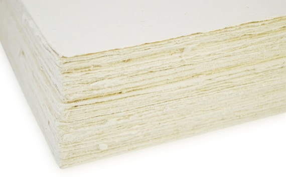 Deluxe Handmade Lokta Card Stock Paper: Deckle Edge, Tree-Free (8.5 x 11 inches)