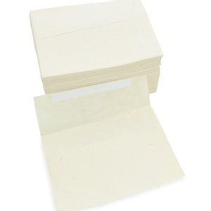 4x6 Inch Handmade Lokta Unlined Envelopes for 4x6" Lokta Paper. Tree-free Lokta Paper for Vintage Stationery, and Invitations