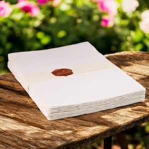 8.5x11" 100% Cotton 200GSM, White Deckle-Edge Handmade Cardstock Cotton-rag Paper from Recycled Textile Surplus for Inkjet or Laser Printers