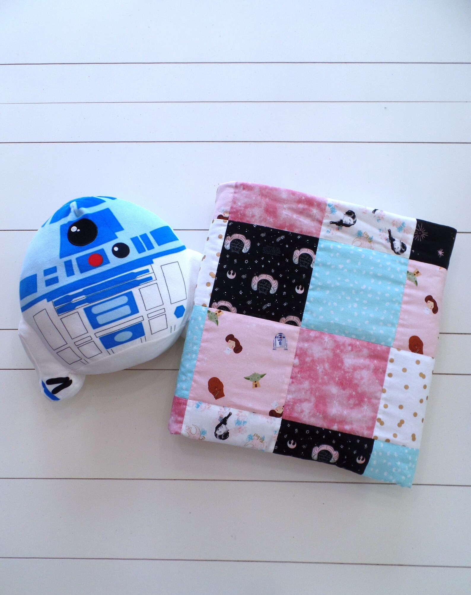 Princess Leia Toddler Quilt / Star Wars Girl Nursery Handmade Baby