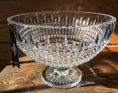 Waterford Crystal - House of Waterford Lismore Diamond Footed Crystal Centerpiece Bowl