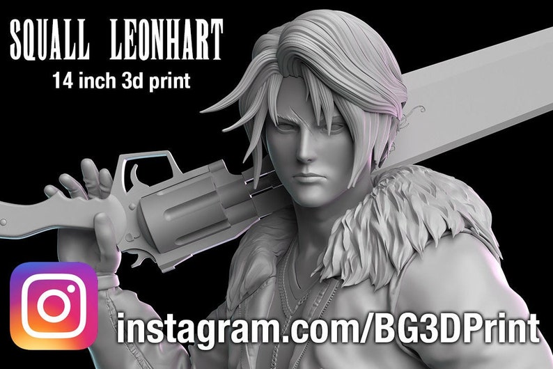 FFVIII Squall Leonhart 3D Print 