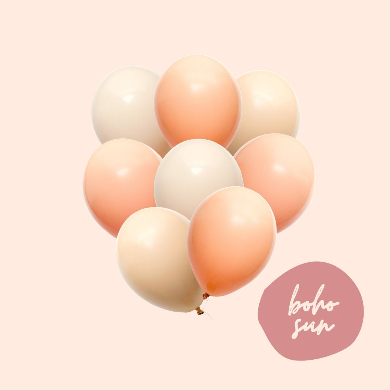 pink and nude balloons