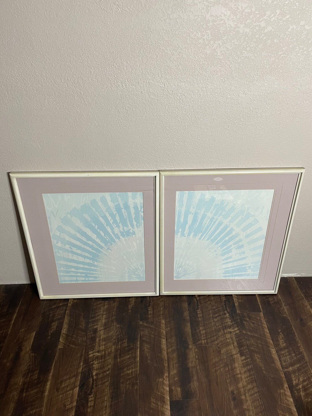 2 Pc Set Katherine E Parker Signed 1980's Modern Abstract Serigraph Art