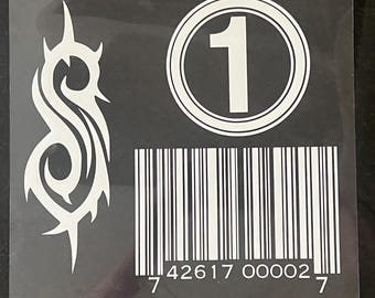 Slipknot Jumpsuit VINYL Iron On Patches FOR Slipknot Halloween Costume Slipknot Barcode Patch Tribal S Emblem Slipknot numbers Custom