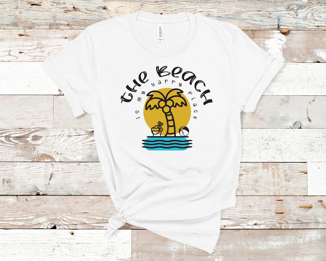 The Beach Is My Happy Place Shirt Beach Life Beach | Etsy