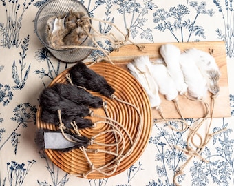 Giocattolo per gatti in pelliccia di coniglio – Gioco interattivo naturale e stimolante per gatti