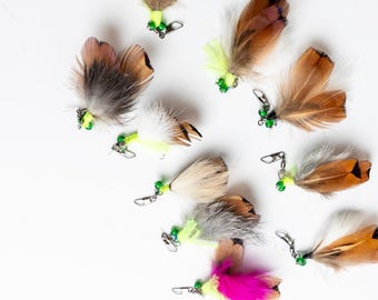 Cat Teaser Replacement Fly Refill – Insect Imitation, Rabbit Fur & Natural Feathers, Safe No Glue