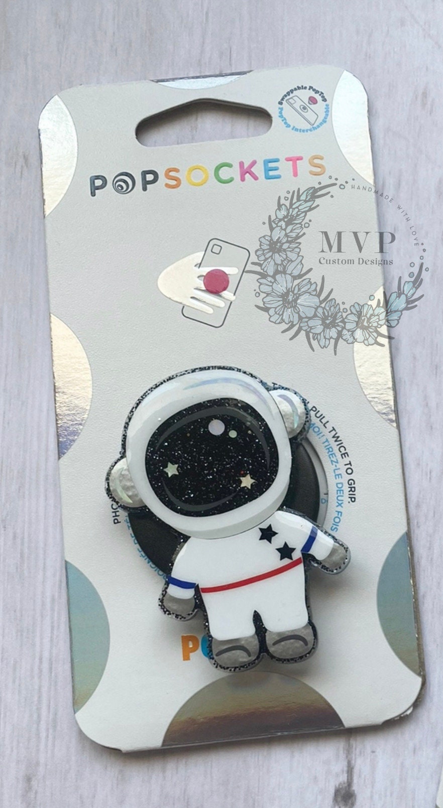 1pc Astronaut PopSockets, Phone Grip with Expanding Kickstand,Pop Socket  for Phone. 