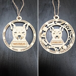 Deer Head Chihuahua Personalized Custom Dog Ornament