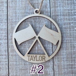 Color Guard Ornament Personalized Wooden Christmas Present. Perfect gift for him or her Charm Gift Tag Athletics Sports Flag Gift #2 Taylor