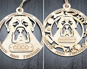 Mastiff Personalized Custom Dog Ornament