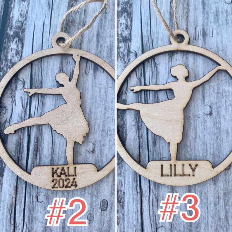 Ballet Ornament Personalized Wooden Christmas Present. Perfect Etsy