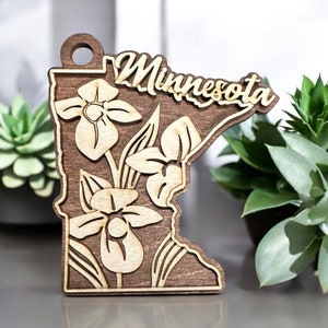 Minnesota State Flower Ornament - 3d Ornament - Christmas Ornament - Gift - Present - Vacation - Home Town - Family Vacation - Memories