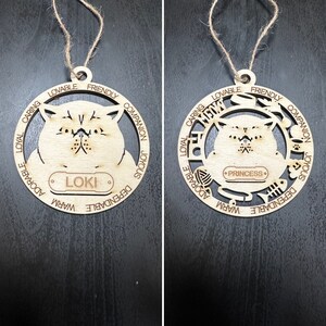 Exotic Shorthair Cat Personalized Custom Cat Ornament
