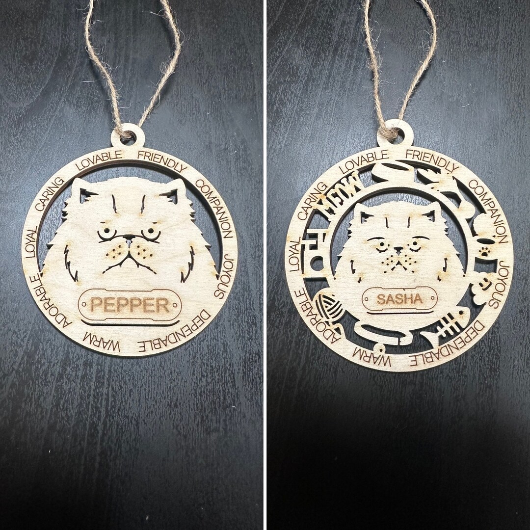 Persian Cat Personalized Custom Cat Ornament - Etsy
