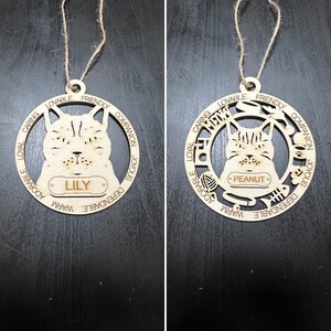 Domestic Shorthair Cat Personalized Custom Cat Ornament