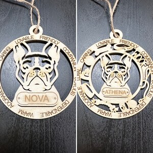 Boston Terrier Personalized Custom Dog Ornament