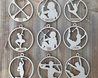 Baton Twirler Ornament Personalized Wooden Christmas Present. Perfect gift for him or her - Charm - Gift Tag - Athletics - Sports - Gift