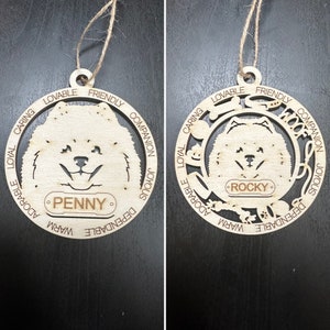 Pomeranian Personalized Custom Dog Ornament