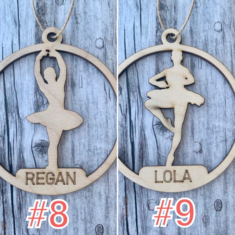 Ballet Ornament Personalized Wooden Christmas Present. Perfect Etsy