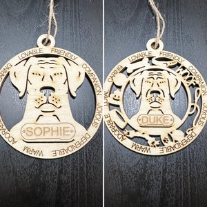Rhodesian Ridgeback Personalized Custom Dog Ornament