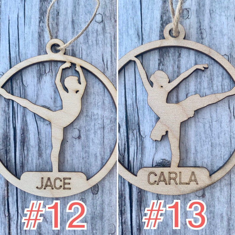 Ballet Ornament Personalized Wooden Christmas Present. Perfect Etsy