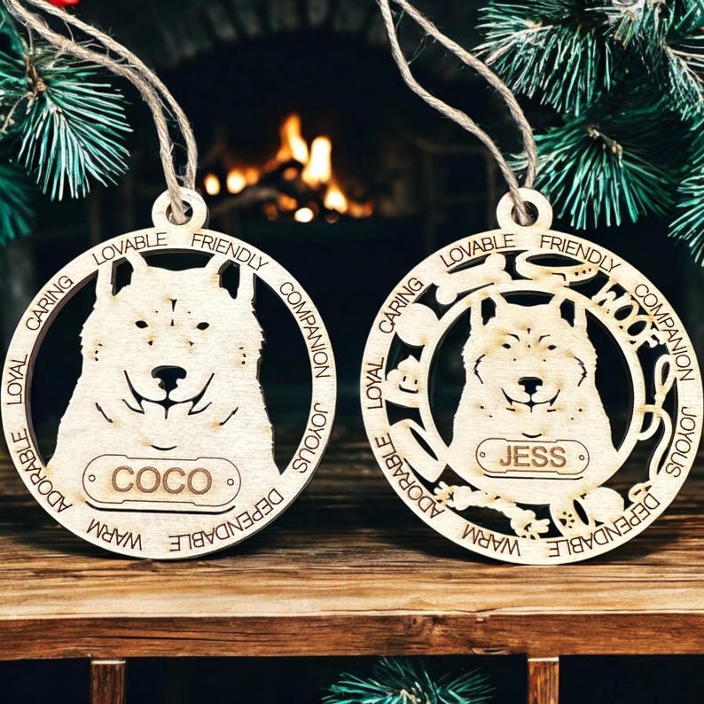 Jindo Personalized Custom Dog Ornament Etsy
