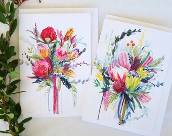 Native Flower Greeting Card 2 pack