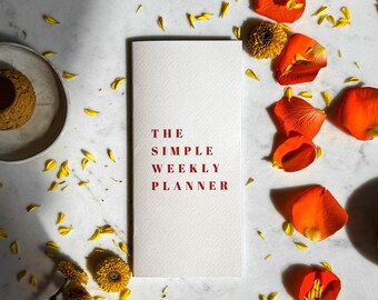 The Simple Weekly Planner/ Minimalist weekly planner / Aesthetic notebook / Eco Friendly planner / Weekly paper Notebook / Aesthetic Agenda